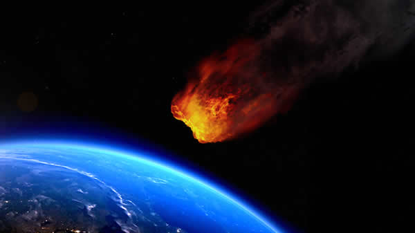 An artist's impression of a comet approaching Earth